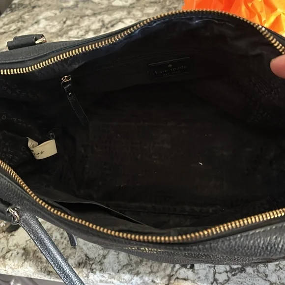 Kate Spade Black Pebble Leather Large Purse - Picture 7 of 8